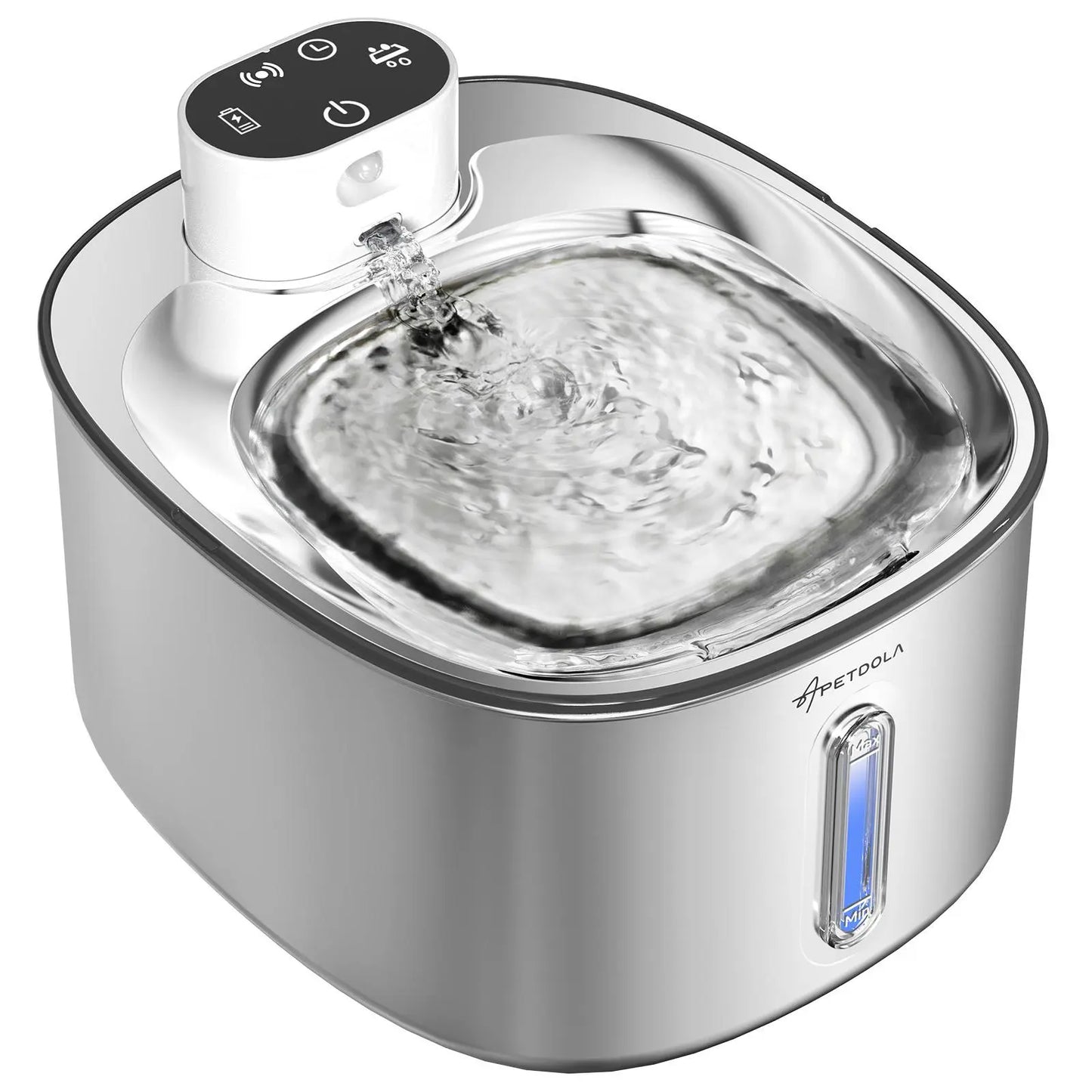 Wireless Cat Water Fountain Stainless Steel,135Floz/4L Battery Operated Automatic Pet Fountain,Cordless Cat Water Dispenser Pet Drinking Water Fountain for Multicat Cats Dog Outdoor